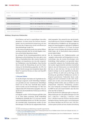 Vorschauseite 5: Entwicklung eines standardisierten Publikationsund Kostenmonitorings In Erinnerung an Irene Barbers, 1966 – 2025