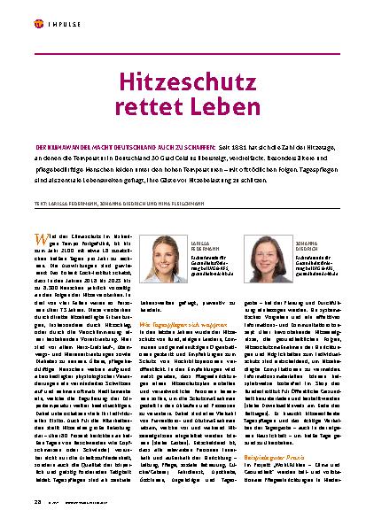 Vorschauseite 1: Hitzeschutz rettet Leben