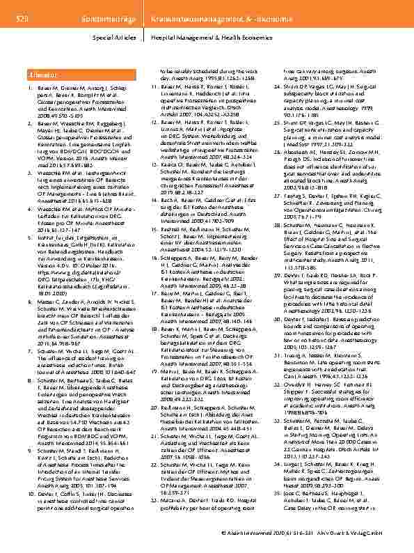Vorschauseite 5: Glossar perioperativer Prozesszeiten und Kennzahlen
