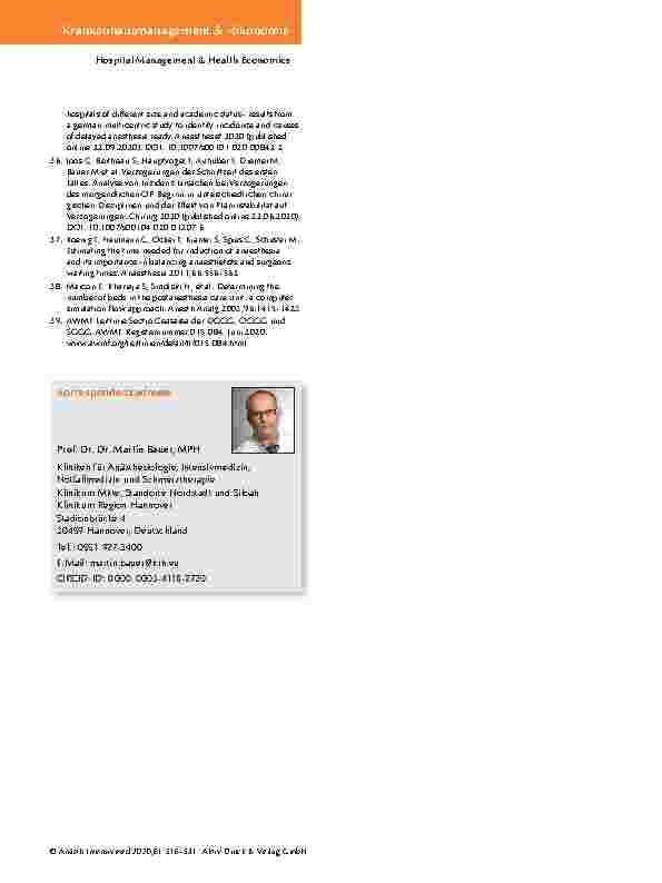 Vorschauseite 6: Glossar perioperativer Prozesszeiten und Kennzahlen