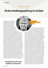 Vorschauseite 1: Sicherstellungsauftrag in Gefahr