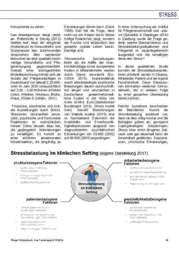 Vorschauseite 2: „Stressbelastung, Stresserleben und Stressbewältigungsstrategien Pflegender im Akutpflegebereich“