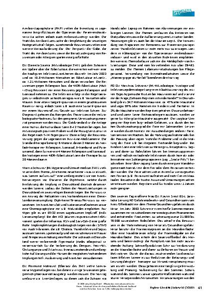 Vorschauseite 2: 19. Mainzer Hygieneund Infektiologietage 14. - 15. November 2024, Mainz