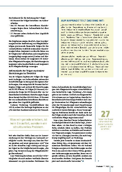 Vorschauseite 2: Pflegeheime in Finanznot