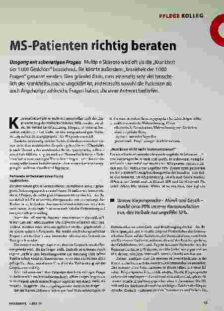 Vorschauseite 1: MS-Patienten richtig beraten