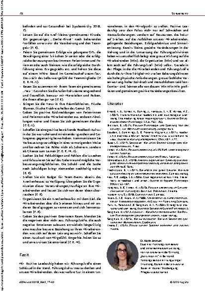 Vorschauseite 4: Positive Leadership in der Pflege Wie kleine Veränderungen grosse Wirkung zeigen
