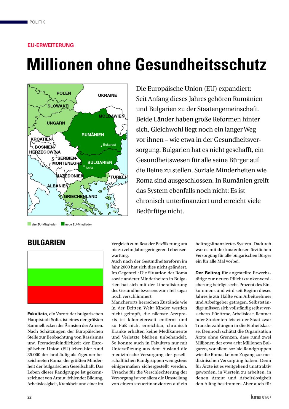 Vorschauseite 1: Millionen ohne Gesundheitsschutz
