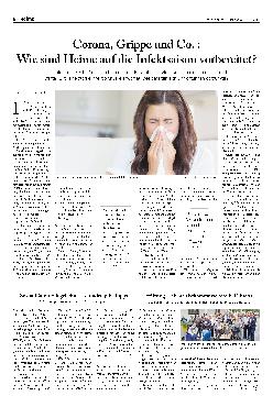 Vorschauseite 1: Corona, Grippe und Co.: Wie sind Heime auf die Infektsaison vorbereitet?