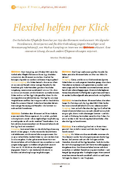 Vorschauseite 1: Flexibel helfen per Klick