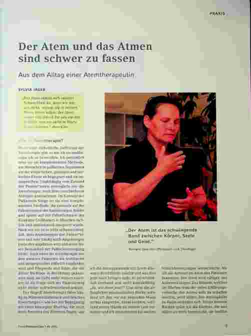 Vorschauseite 1: Der Atem und das Atmen sind schwer zu fassen. Aus dem Alltag einer Atemtherapeutin.