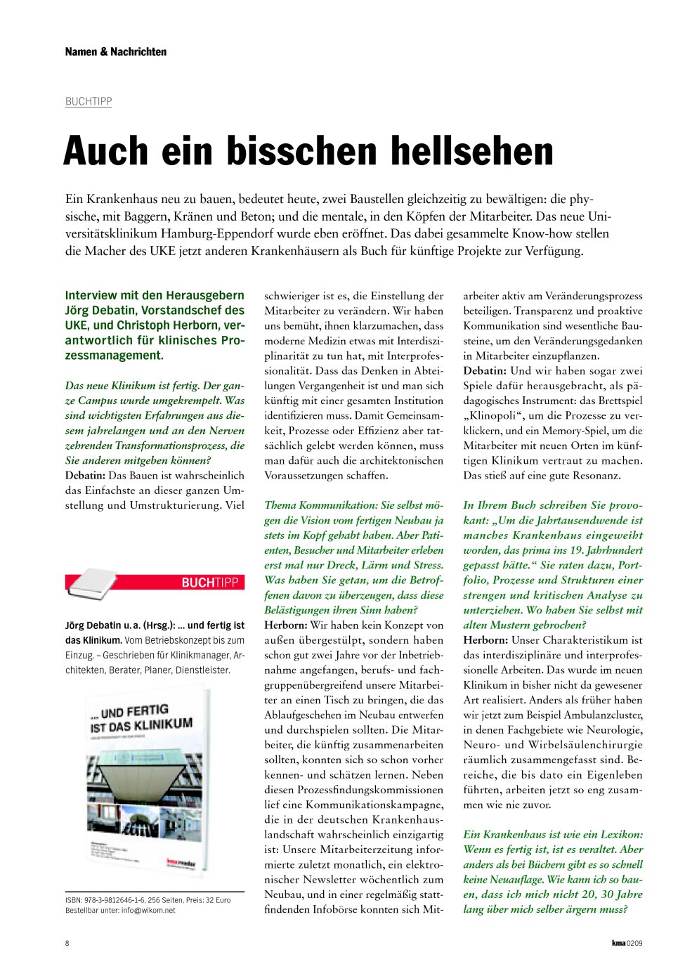 Vorschauseite 1: Auch ein bisschen hellsehen