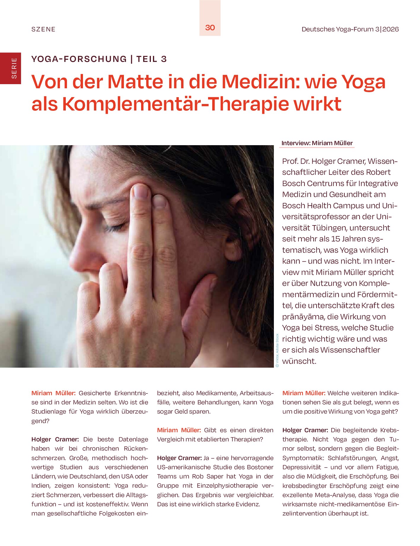 Vorschauseite 1: Von der Matte in die Medizin: Wie Yoga als Komplementär-Therapie wirkt