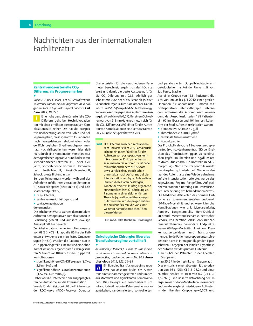 Vorschauseite 1: Nachrichten aus der internationalen Fachliteratur