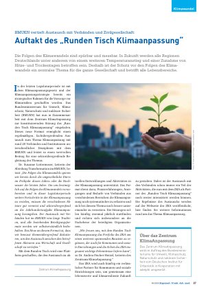 Vorschauseite 1: Auftakt des „Runden Tisch Klimaanpassung“