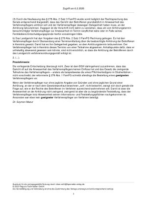 Vorschauseite 3: Zur Verfahrenspflegerbestellung – § 278 Abs. 2 Satz 3 FamFG