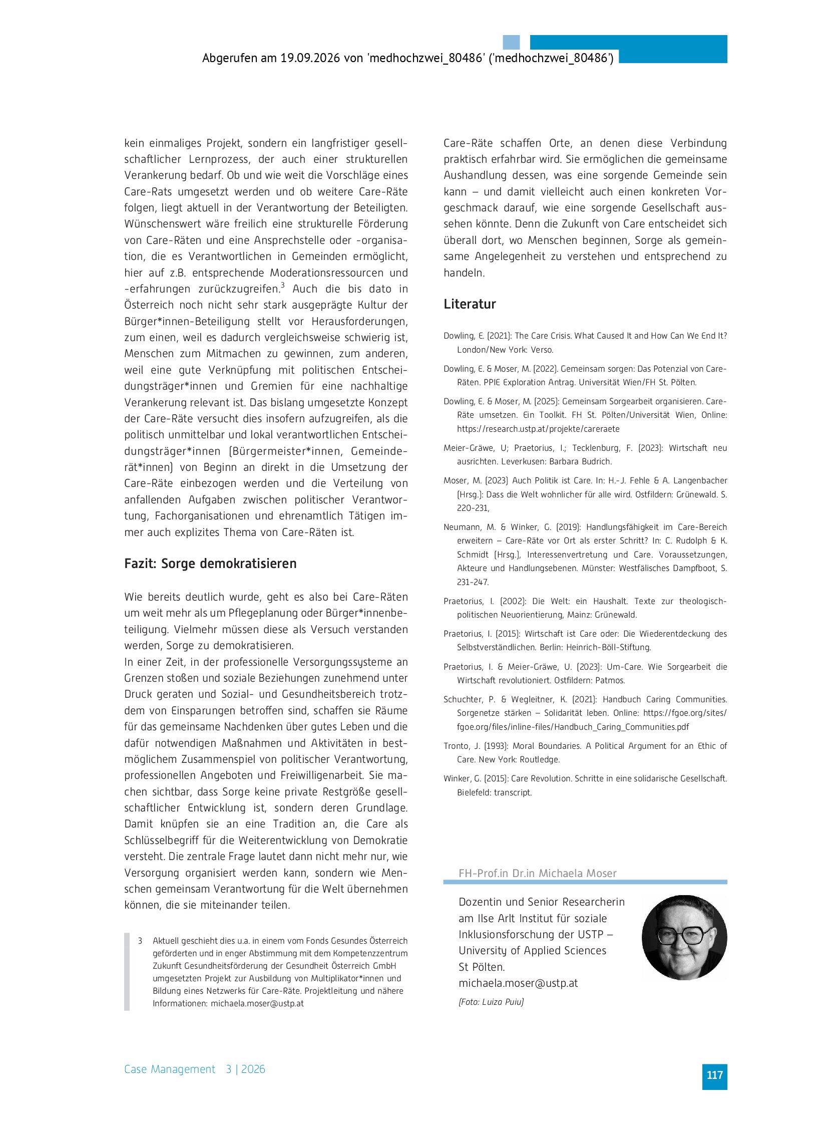 Vorschauseite 4: Sorge demokratisieren – Care-Räte als zentrale Bausteine von Caring Communities