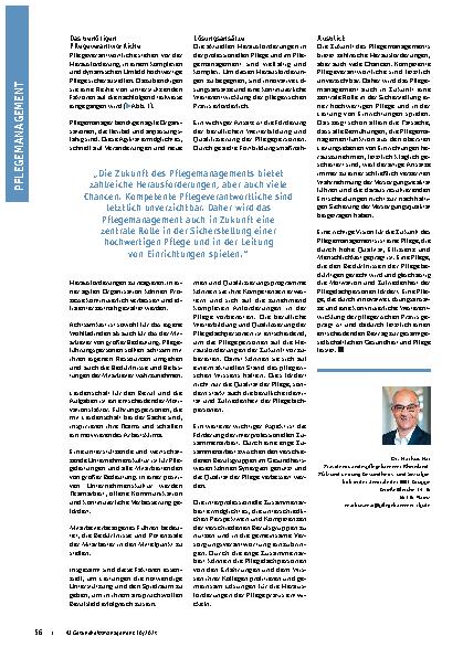Vorschauseite 3: Führung in unsicheren Zeiten: Die entscheidende Rolle des Pflegemanagements
