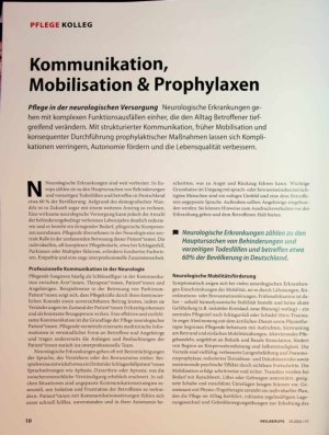 Vorschauseite 1: Kommunikation, Mobilisation & Prophylaxen