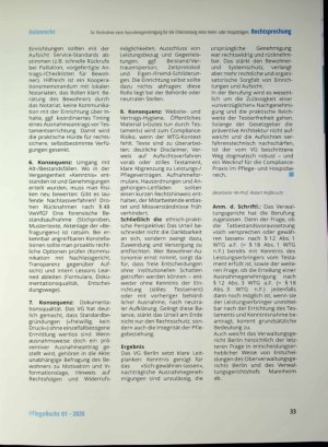 Vorschauseite 6: Zur Rücknahme einer Ausnahmegenehmigung für die Erbeinsetzung eines Heim oder Hospizträgers