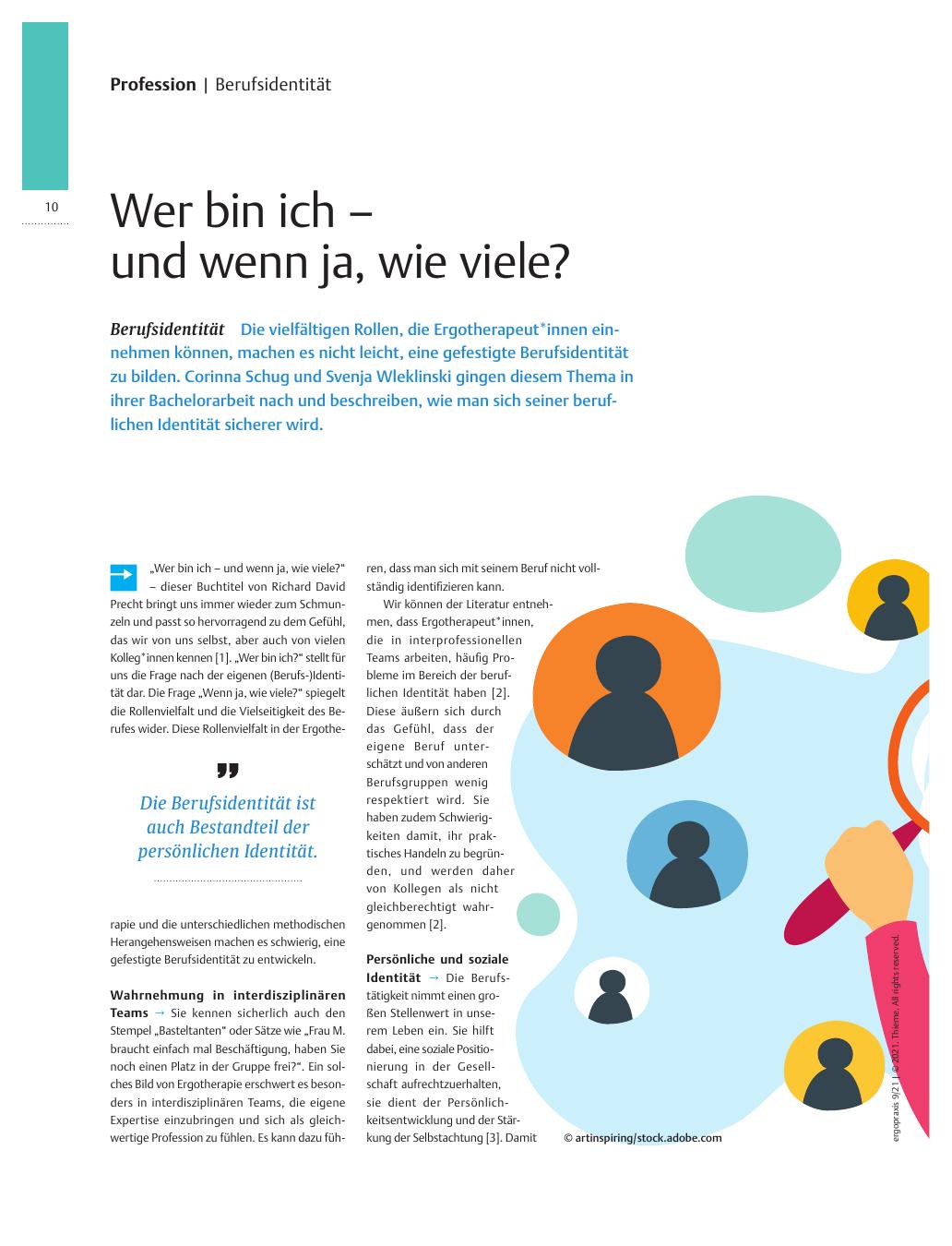 Vorschauseite 1: Wer bin ich? Und wenn ja, wie viele? Berufsidentität