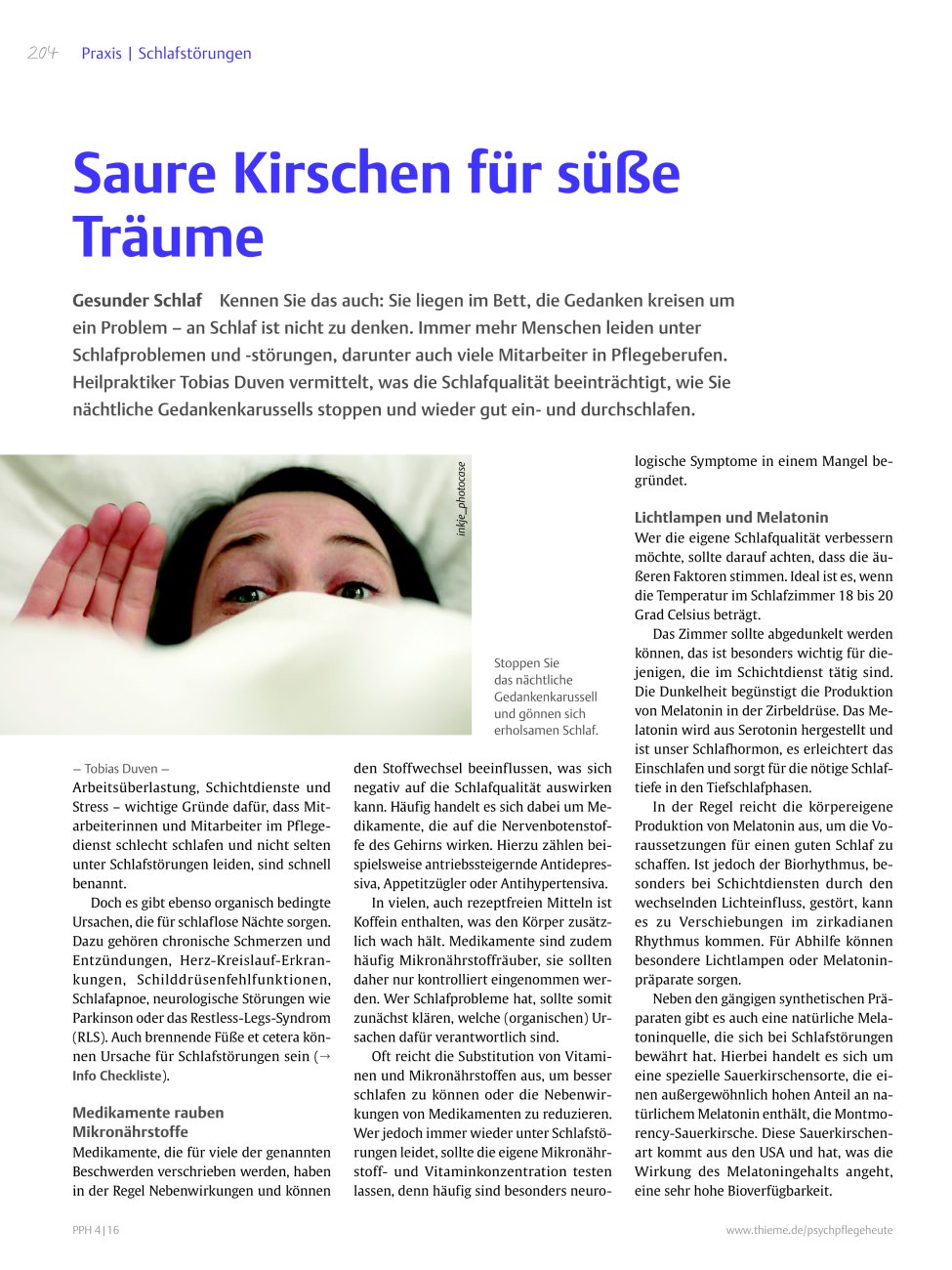 Vorschauseite 1: Saure Kirschen für süße Träume
