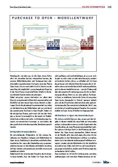 Vorschauseite 2: Purchase to Open (P2O) – Ein erwerbsnahes Open-Access-Modell