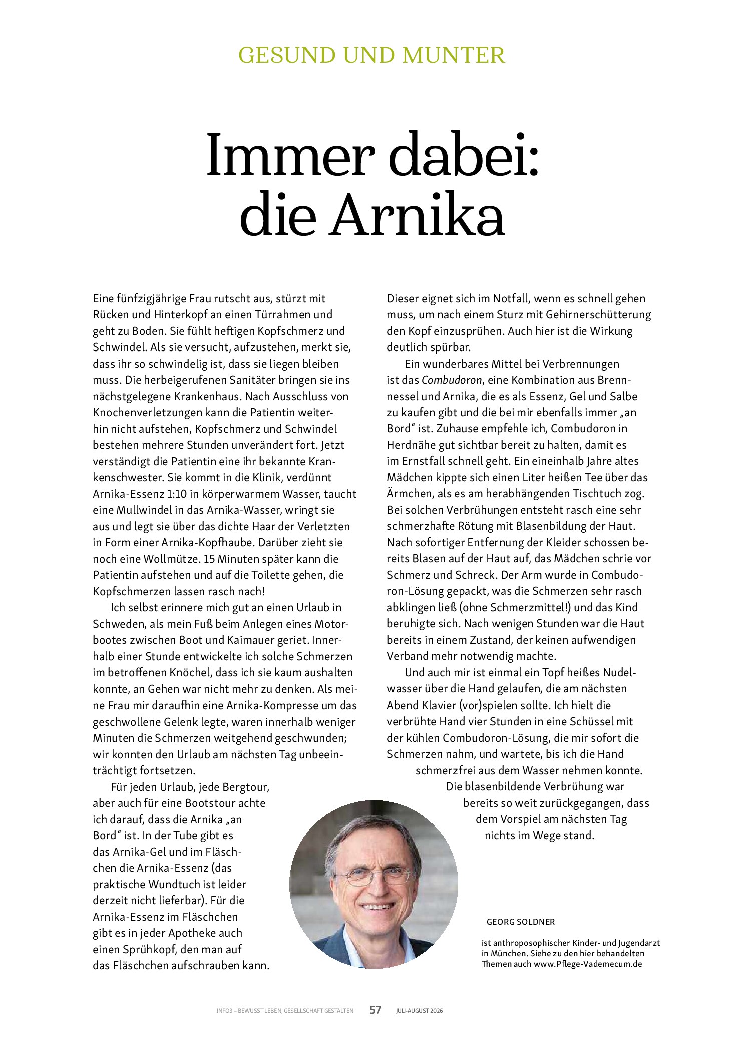 Vorschauseite 1: Immer dabei: die Arnika