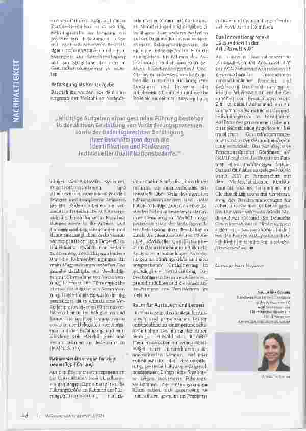 Vorschauseite 3: Gesund Führen in der Arbeitswelt 4.0