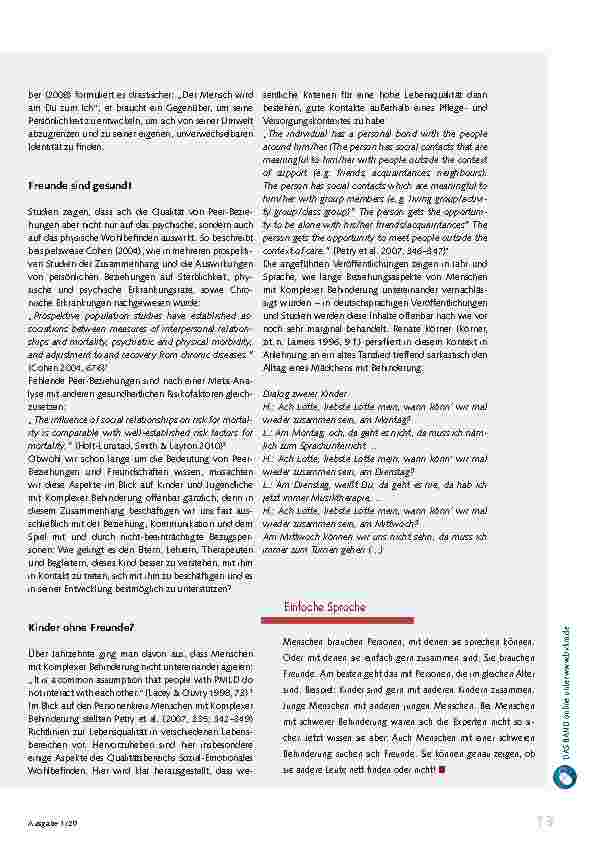 Vorschauseite 2: Miteinander Spielen: Peer-Beziehungen von Kindern mit Komplexer Behinderung