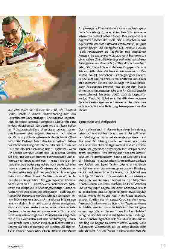 Vorschauseite 4: Miteinander Spielen: Peer-Beziehungen von Kindern mit Komplexer Behinderung