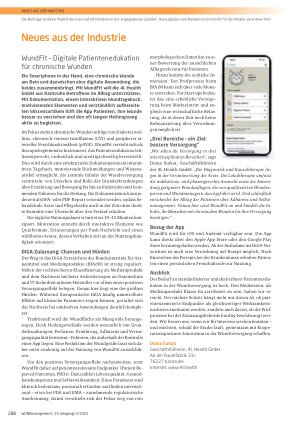 Vorschauseite 1: Neues aus der Industrie WundFit – Digitale Patientenedukation für chronische Wunden