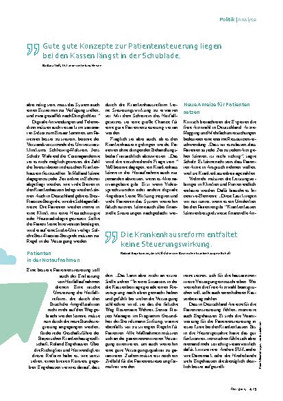 Vorschauseite 2: Patientensteuerung Die Suche nach dem richtigen Weg