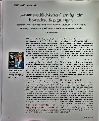 Vorschauseite 1: "Lebenswirklichkeiten" ermöglicht besondere Begegnungen