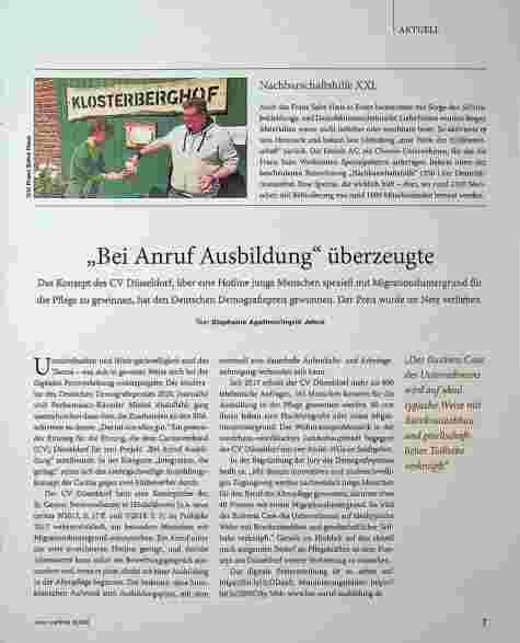 Vorschauseite 1: "Bei Anruf Ausbildung" überzeugte.
