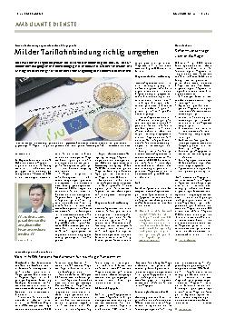 Vorschauseite 1: Mit der Tariflohnbindung richtig umgehen