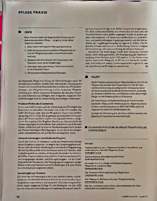 Vorschauseite 3: Primary Nursing kann die Pflegequalität verbessern.