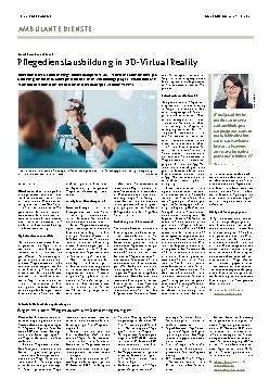 Vorschauseite 1: Pflegedienstausbildung in 3D-Virtual Reality