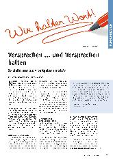 Vorschauseite 1: Wir halten Wort! Versprechen ... und Versprechen halten. So bleibt man als Arbeitgeber attraktiv.