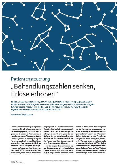 Vorschauseite 1: Patientensteuerung „Behandlungsza