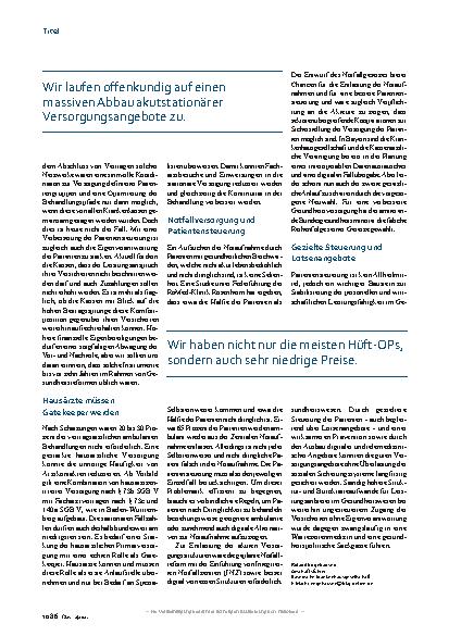 Vorschauseite 3: Patientensteuerung „Behandlungsza