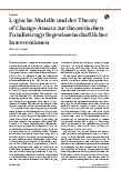 Vorschauseite 1: Logische Modelle und der Theory of Change-Ansatz zur theoretischen Fundierung pflegewissenschaftlicher Interventionen