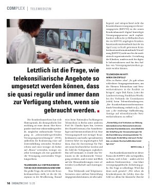 Vorschauseite 3: Telekonsil-Infrastrukturen für Krankenhäuser: Wann, wenn nicht jetzt?