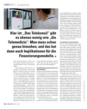 Vorschauseite 5: Telekonsil-Infrastrukturen für Krankenhäuser: Wann, wenn nicht jetzt?