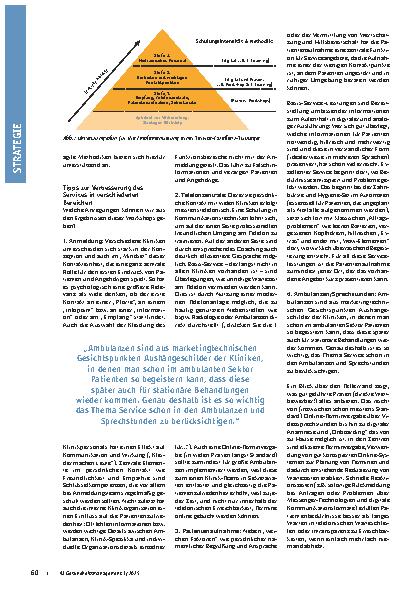Vorschauseite 2: Service-Exzellenz-Strategie für die Klinik: Ein Schlüssel für Patientenzufriedenheit, Weiterempfehlungsbereitschaft und Umsatzwachstum.