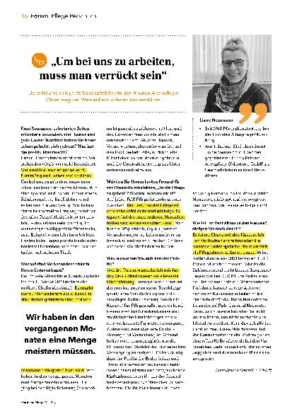 Vorschauseite 1: „Um bei uns zu arbeiten, muss man verrückt sein.“