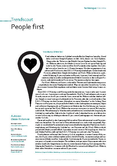 Vorschauseite 1: Trendscout People First