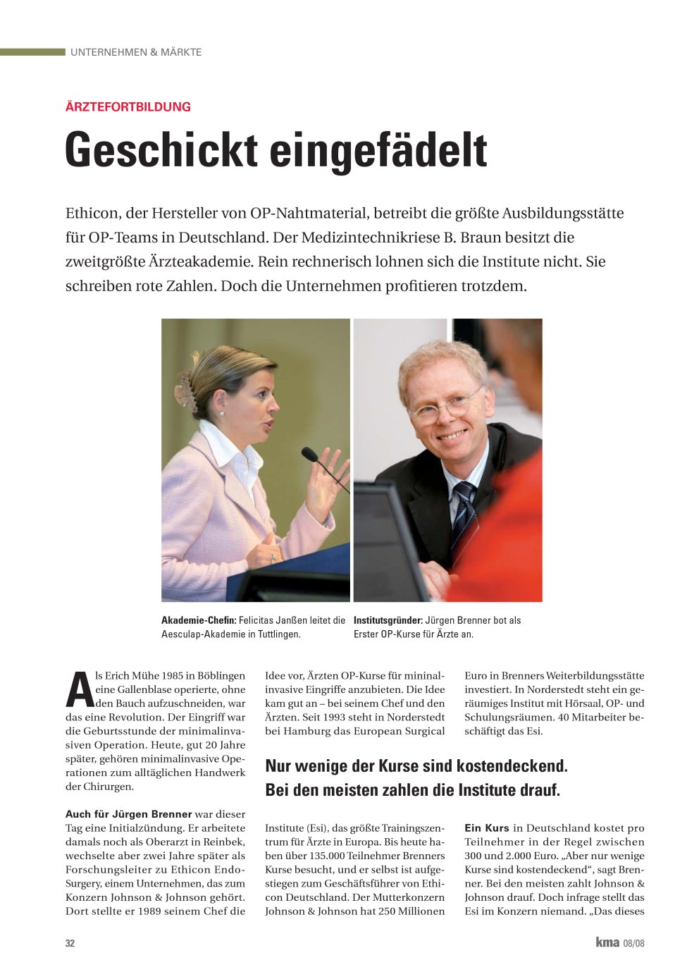 Vorschauseite 1: Geschickt eingefädelt