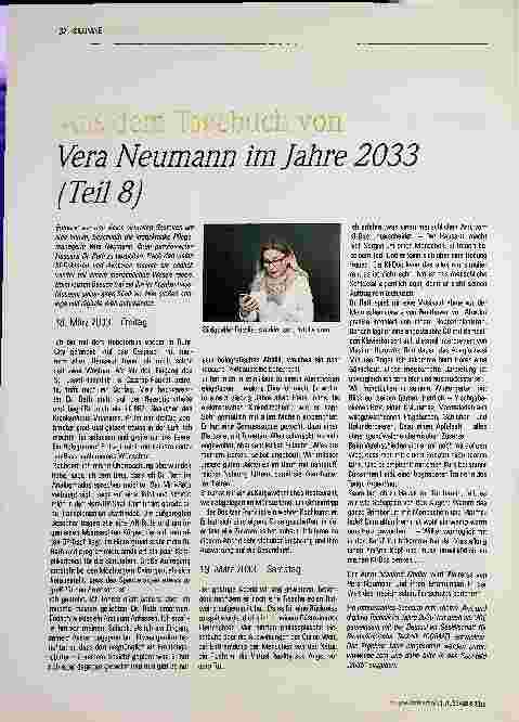 Vorschauseite 1: Aus dem Taogebuch von Vera Neumann im Jahre 2033