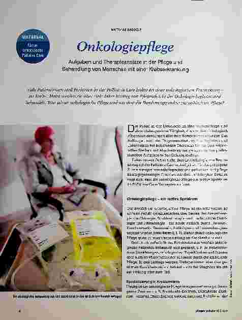 Vorschauseite 1: Onkologiepflege: Aufgaben und Therapieansätze in der Pflege und Behandlung von Menschen mit einer Krebserkrankung