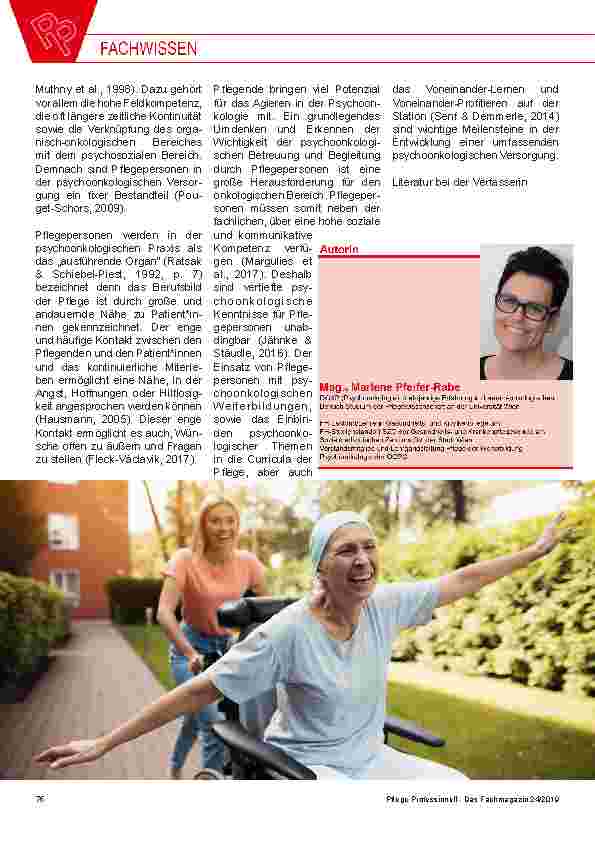 Vorschauseite 3: Pflege ist Psychoonko - logisch? ! Wovon Krebspatient*innen profitieren